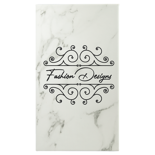 5.25" x 8.25" White Marble Leatherette Sketch Book – item GFT2224