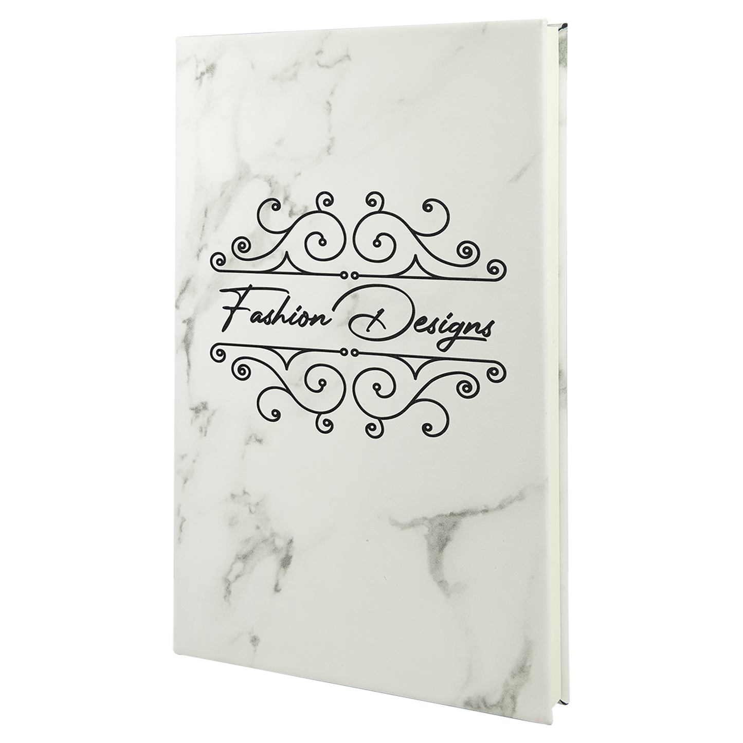 5.25" x 8.25" White Marble Leatherette Sketch Book – item GFT2224 image 2