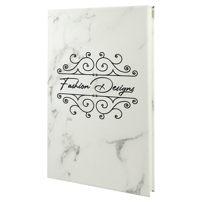 5.25" x 8.25" White Marble Leatherette Sketch Book – item GFT2224 image 2
