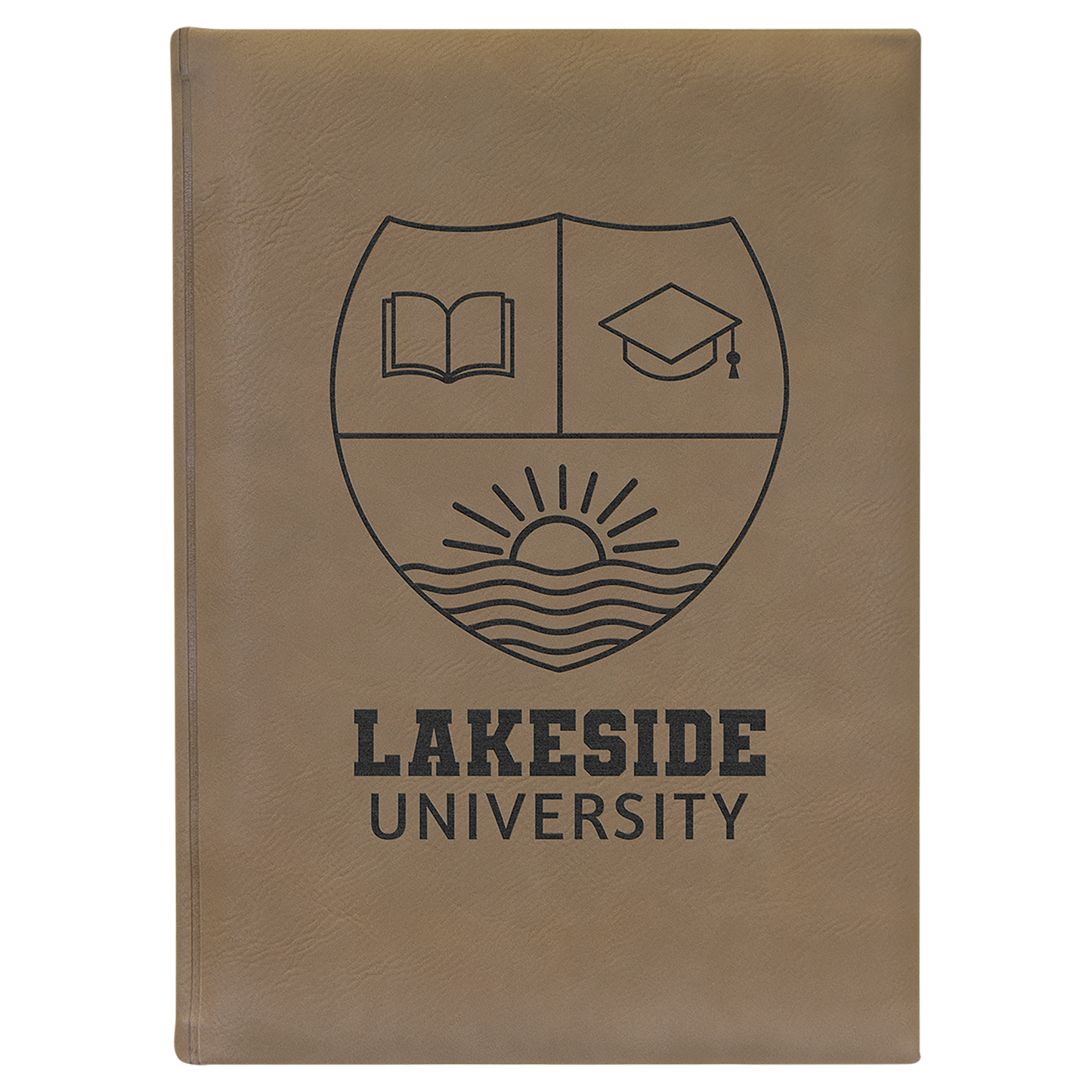 7" x 9.75" Light Brown Leatherette Journal – item GFT2235 image 2