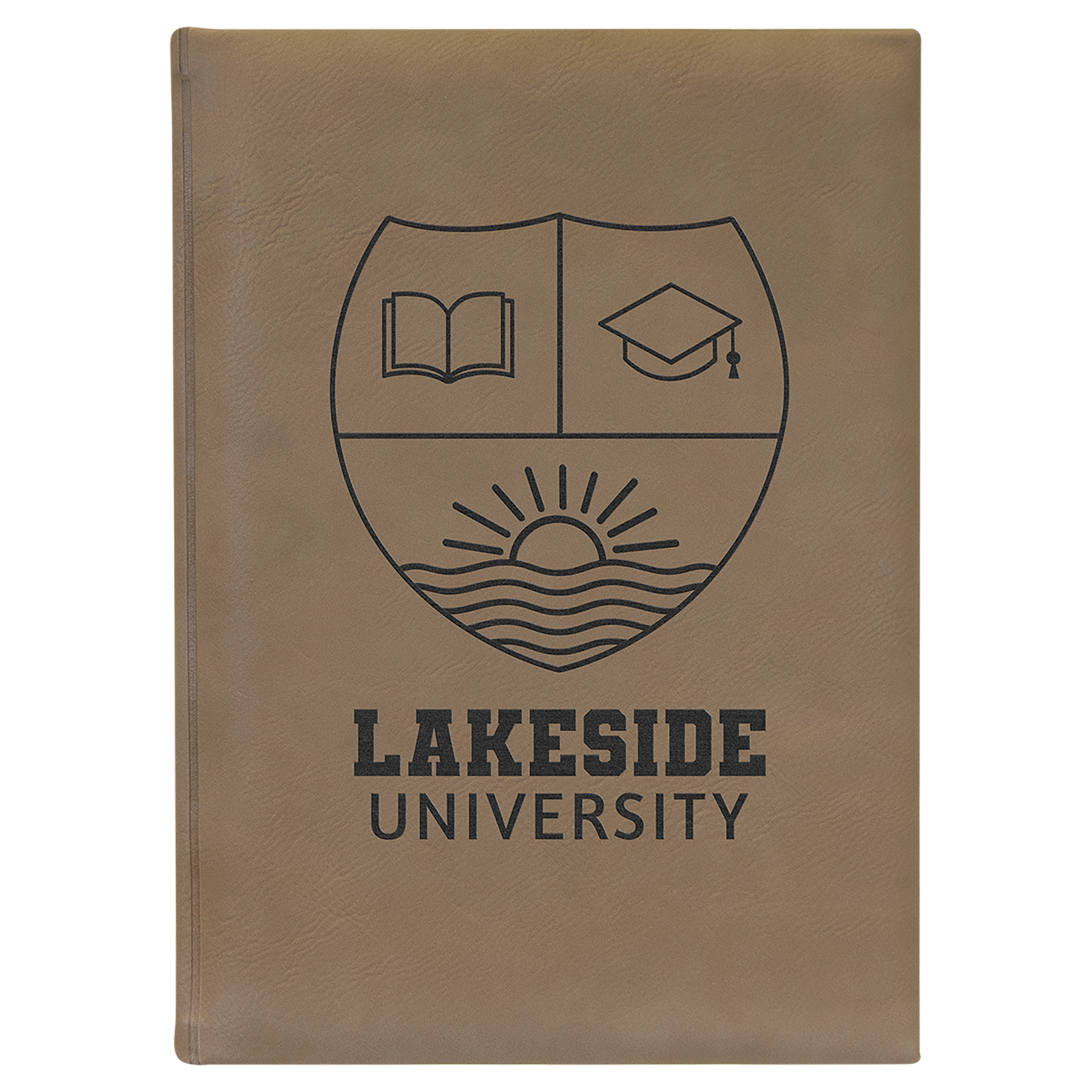7" x 9.75" Light Brown Leatherette Journal – item GFT2235 image 2