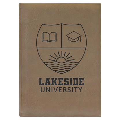 7" x 9.75" Light Brown Leatherette Journal – item GFT2235 image 2