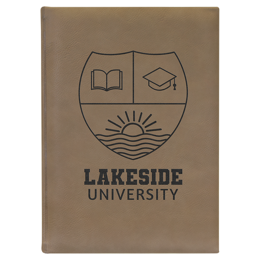 7" x 9.75" Light Brown Leatherette Journal – item GFT2235