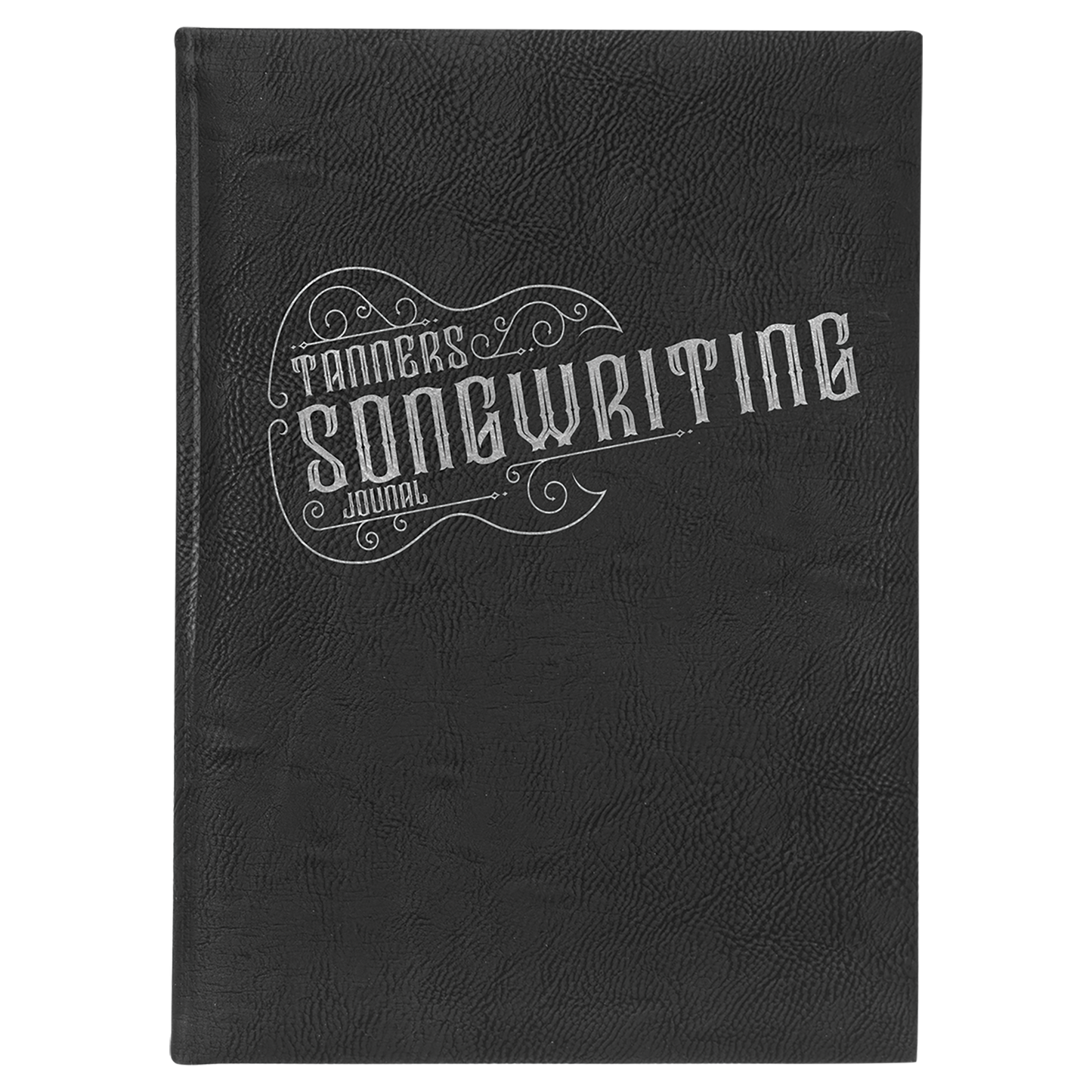 7" x 9.75" Black/Silver Leatherette Journal – item GFT2242