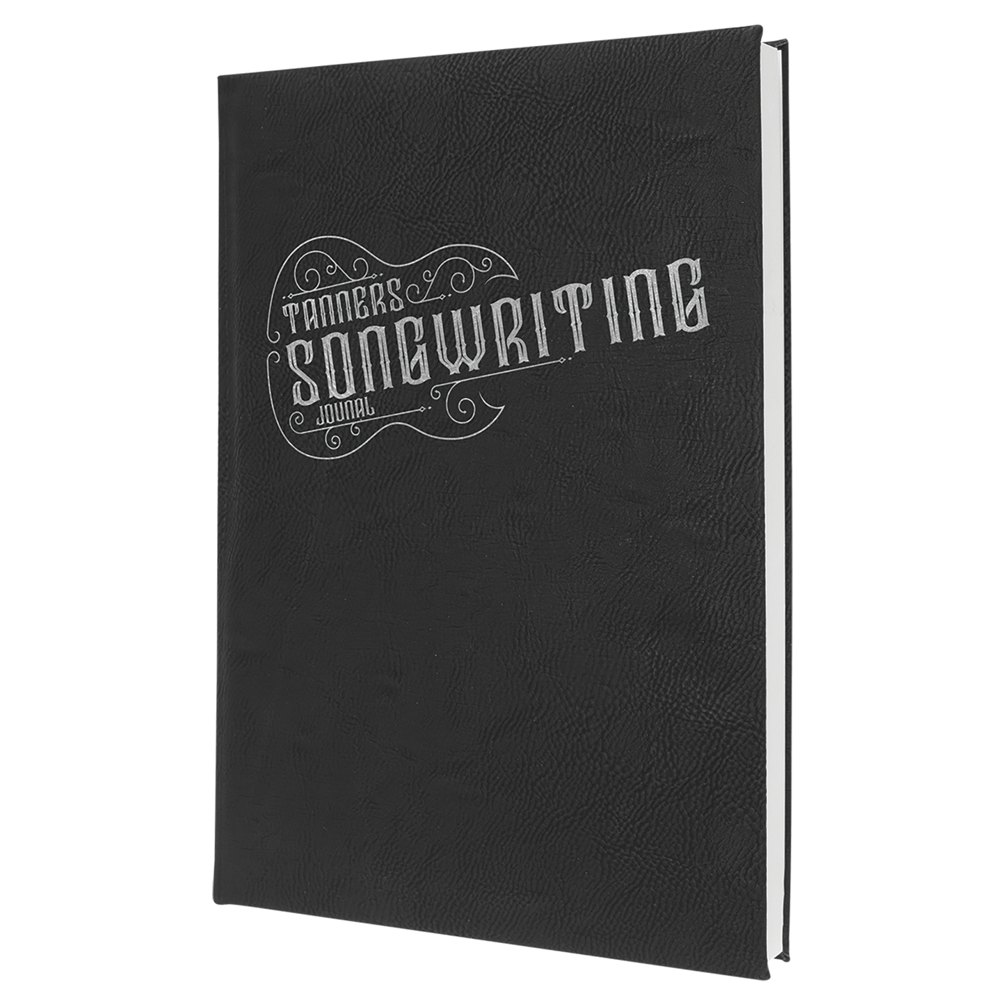 7" x 9.75" Black/Silver Leatherette Journal – item GFT2242 image 3