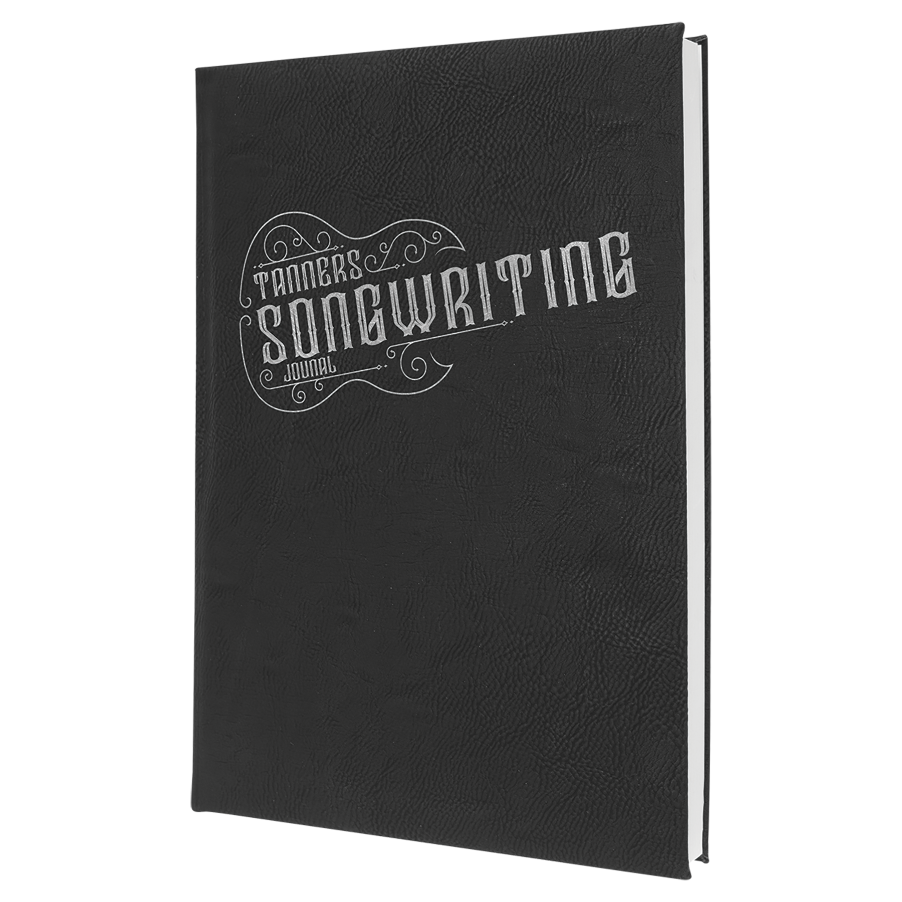 7" x 9.75" Black/Silver Leatherette Journal – item GFT2242 image 3