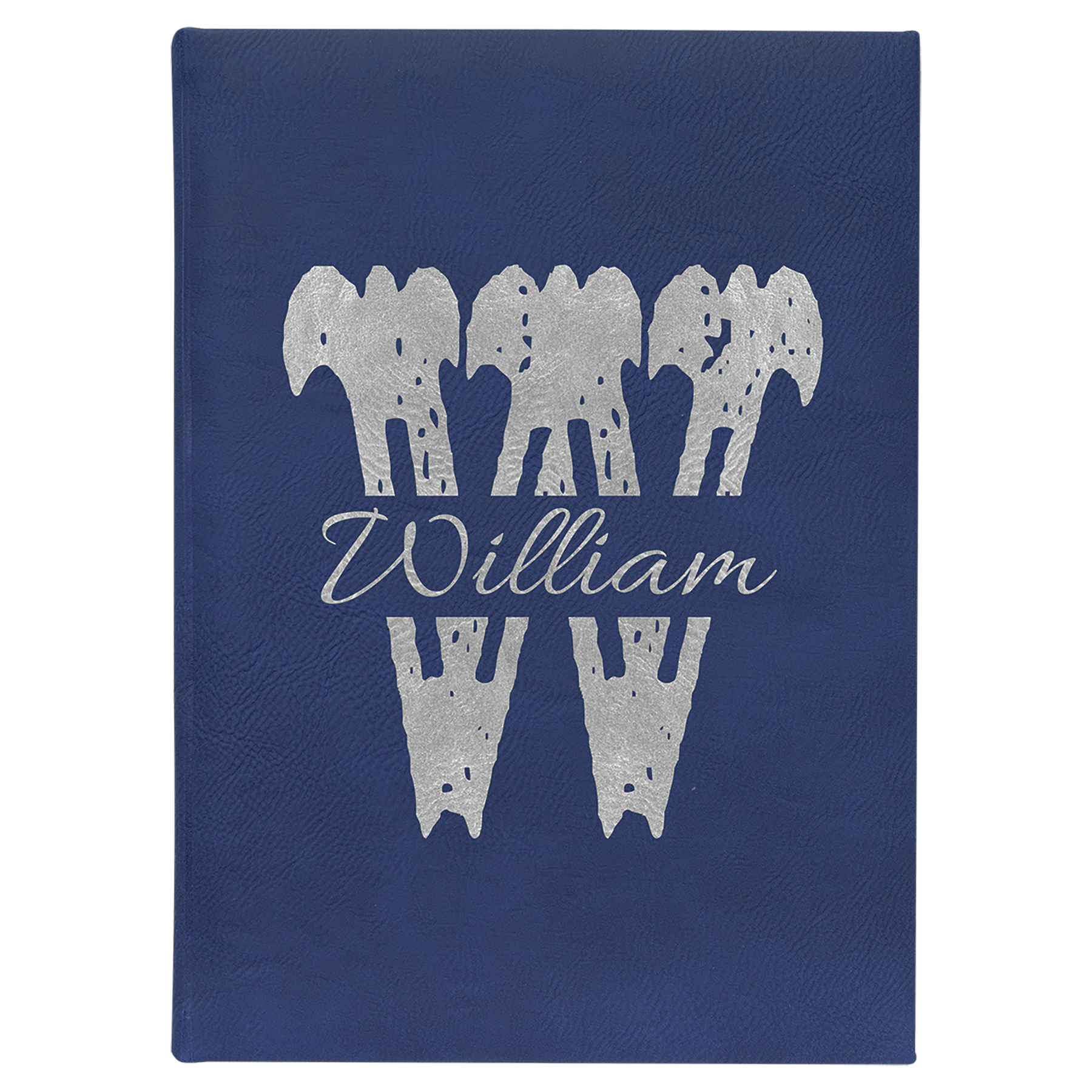 7" x 9.75" Blue/Silver Leatherette Journal – item GFT2246 image 2