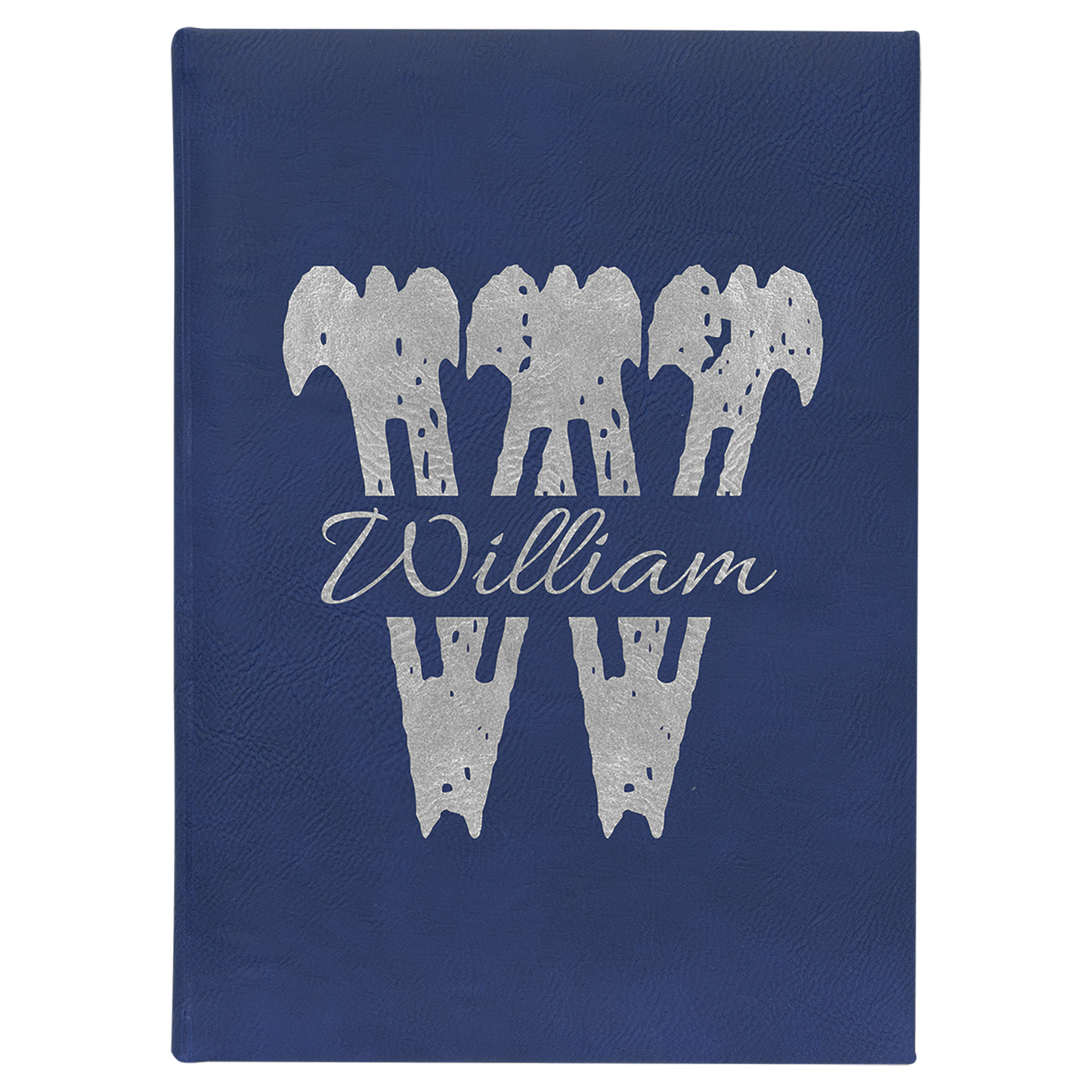 7" x 9.75" Blue/Silver Leatherette Journal – item GFT2246