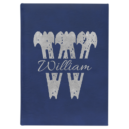 7" x 9.75" Blue/Silver Leatherette Journal – item GFT2246