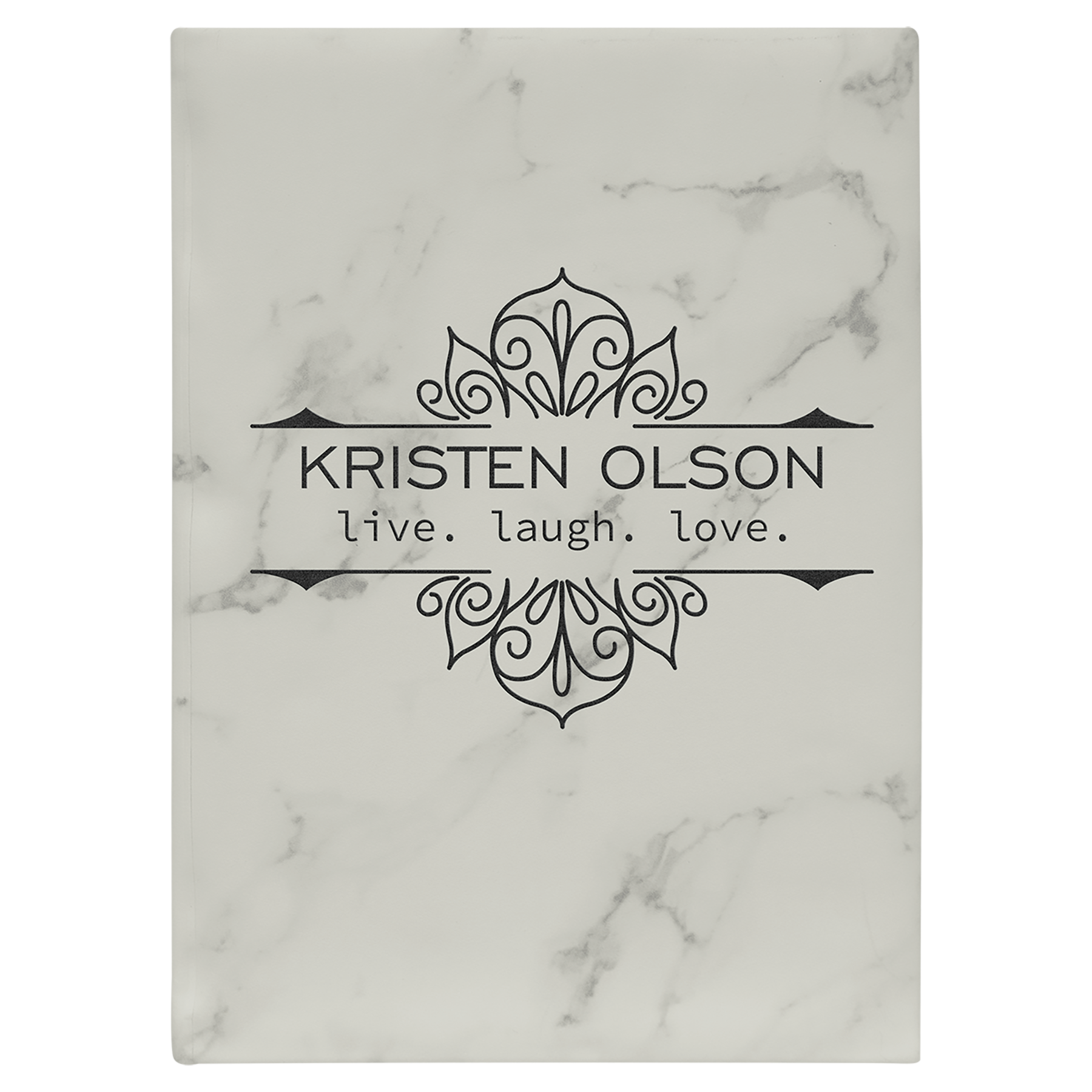 7" x 9.75" White Marble Leatherette Journal – item GFT2248 image 2