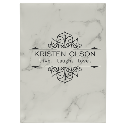 7" x 9.75" White Marble Leatherette Journal – item GFT2248 image 2