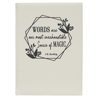 7" x 9.75" White/Black Leatherette Journal – item GFT2250 image 5