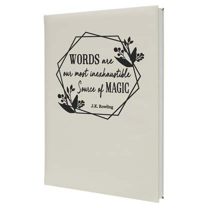 7" x 9.75" White/Black Leatherette Journal – item GFT2250 image 2