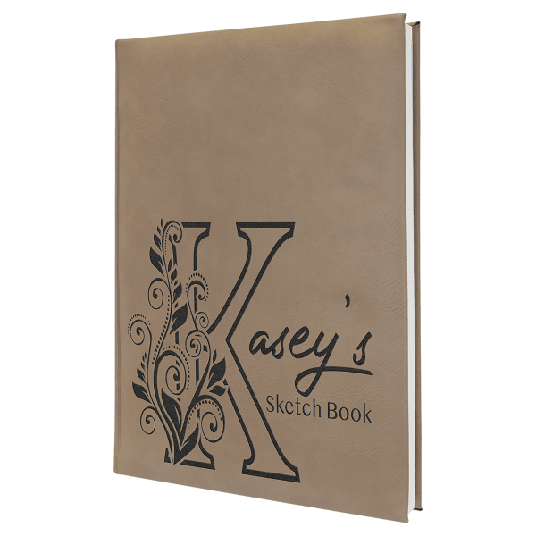 7" x 9.75" Light Brown Leatherette Sketch Book – item GFT2261 image 6