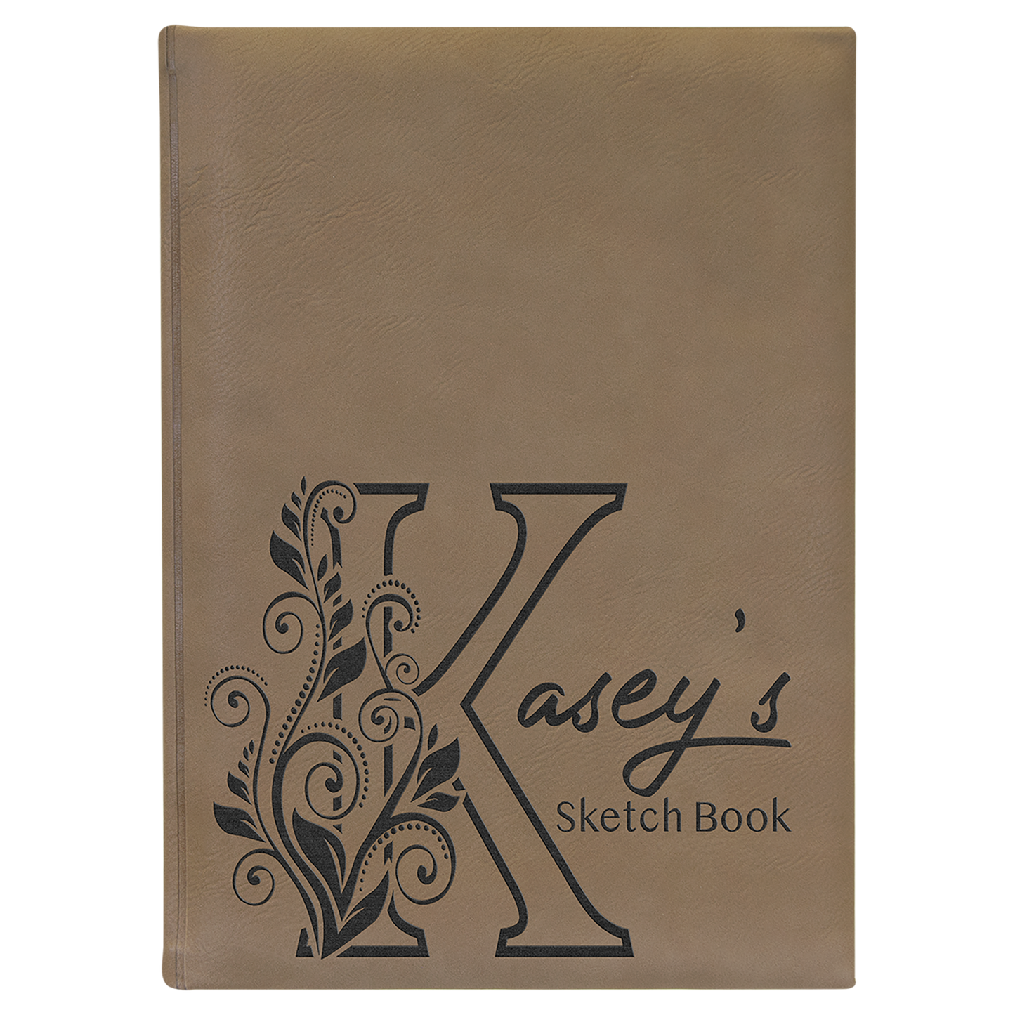 7" x 9.75" Light Brown Leatherette Sketch Book – item GFT2261 image 2