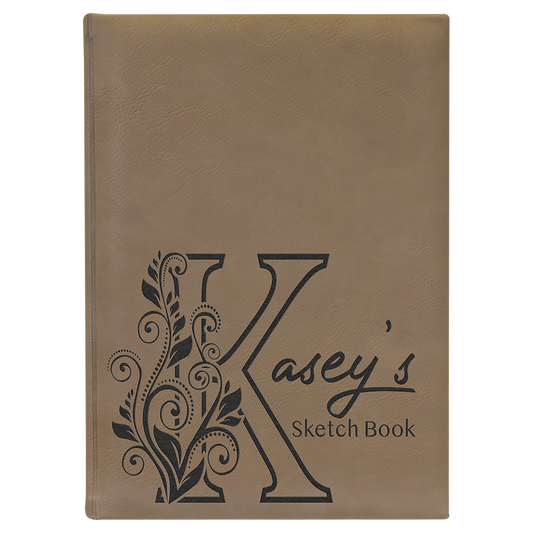 7" x 9.75" Light Brown Leatherette Sketch Book – item GFT2261