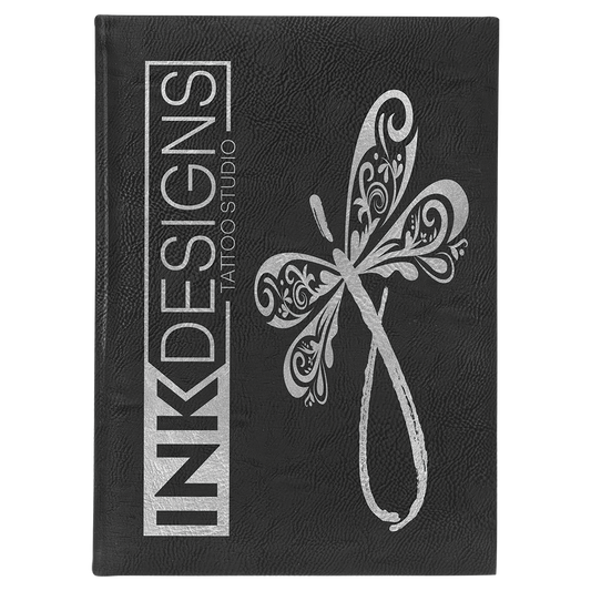 7" x 9.75" Black/Silver Leatherette Sketch Book – item GFT2268