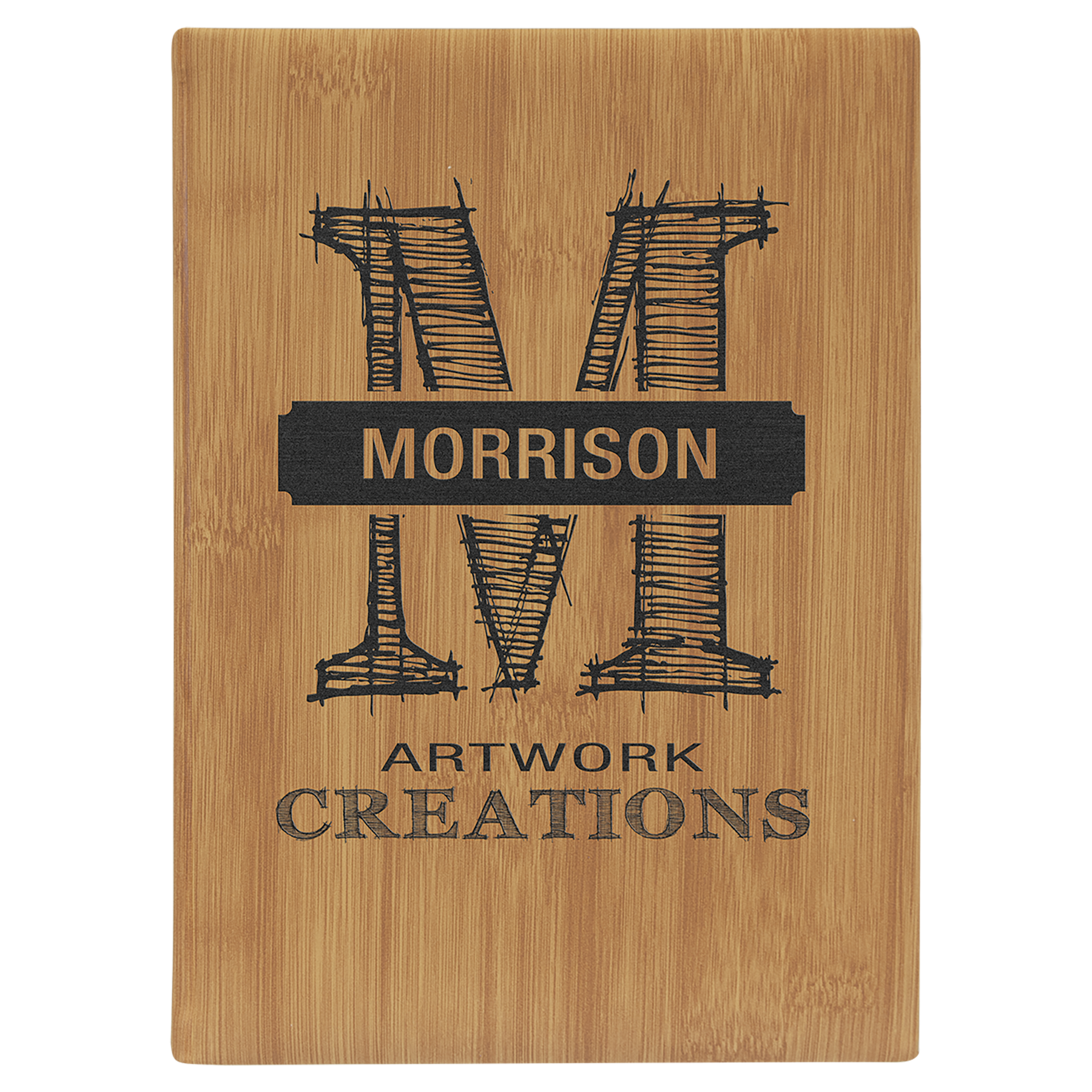 7" x 9.75" Bamboo Leatherette Sketch Book – item GFT2273 image 2