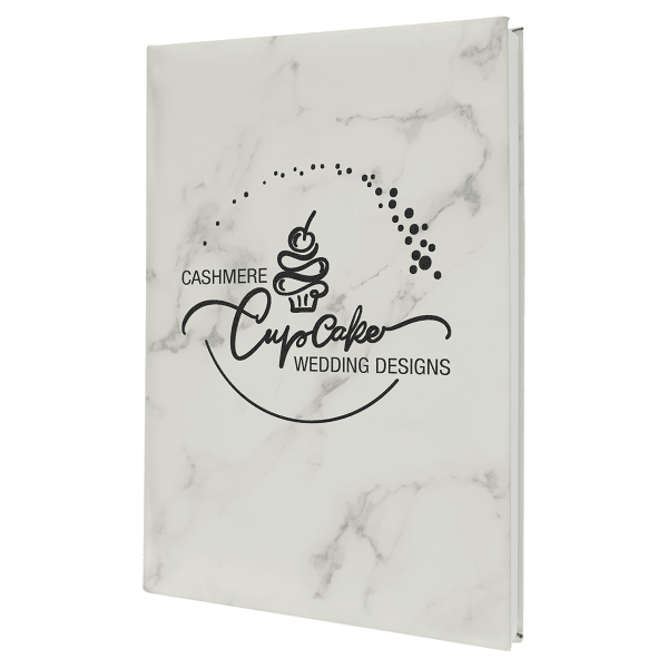 7" x 9.75" White Marble Leatherette Sketch Book – item GFT2274 image 5