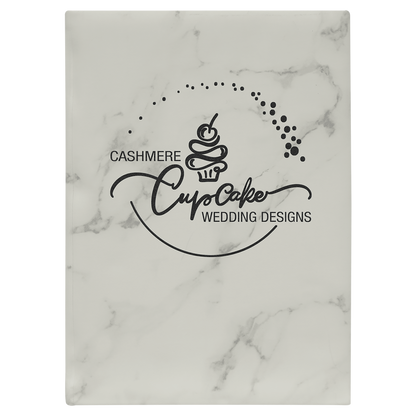 7" x 9.75" White Marble Leatherette Sketch Book – item GFT2274 image 2