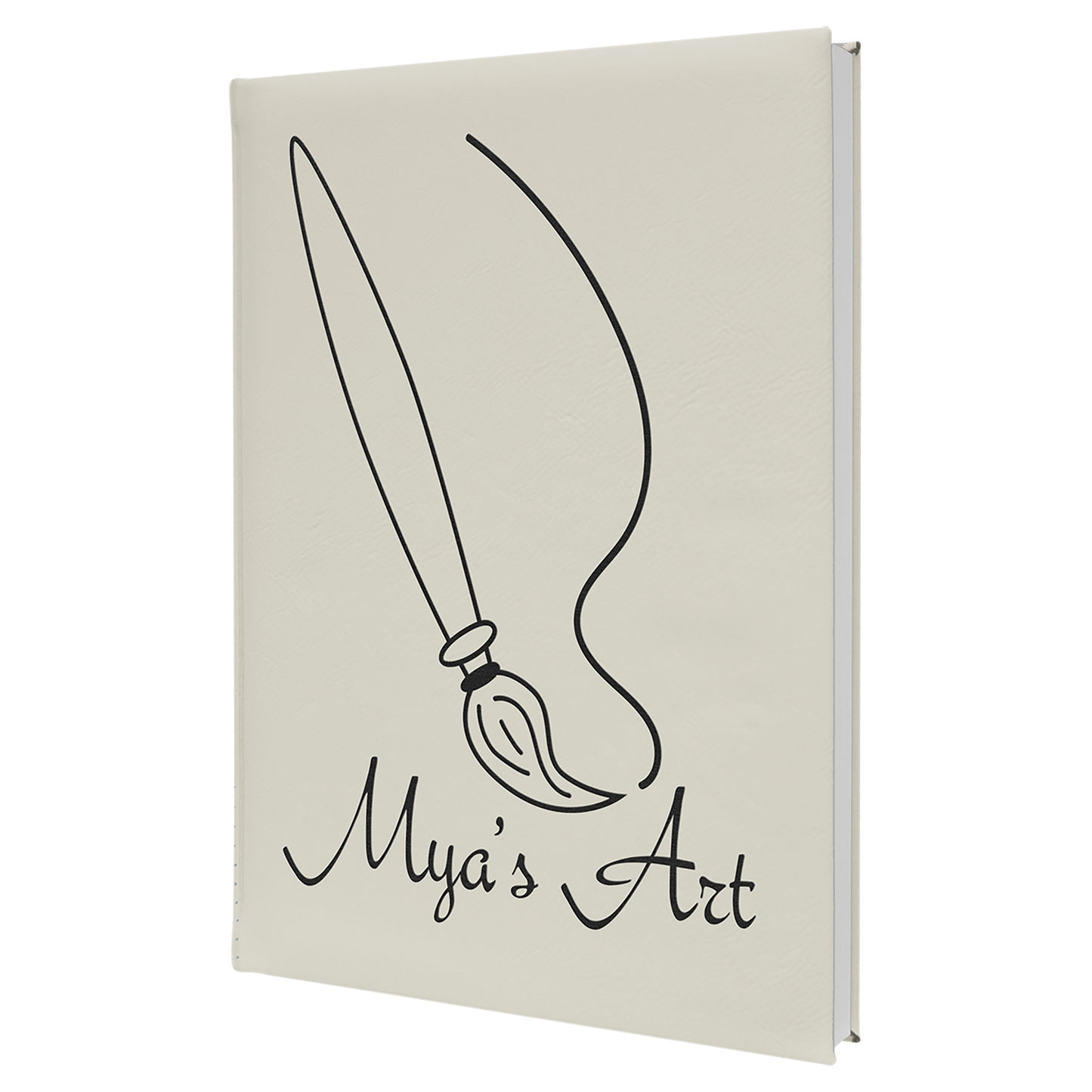 7" x 9.75" White/Black Leatherette Sketch Book – item GFT2276 image 3