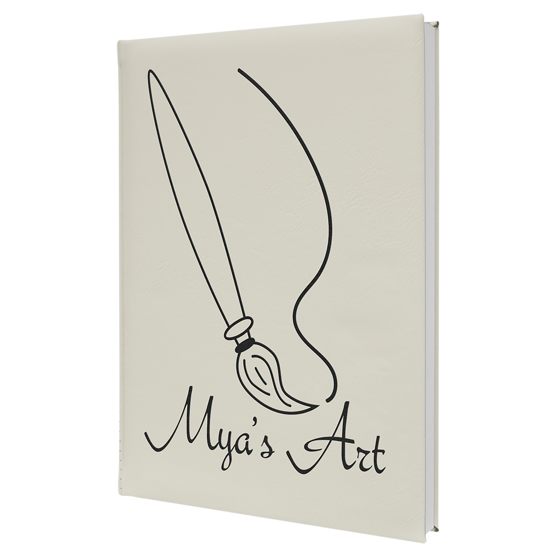 7" x 9.75" White/Black Leatherette Sketch Book – item GFT2276 image 3