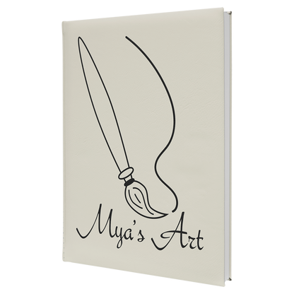 7" x 9.75" White/Black Leatherette Sketch Book – item GFT2276 image 3