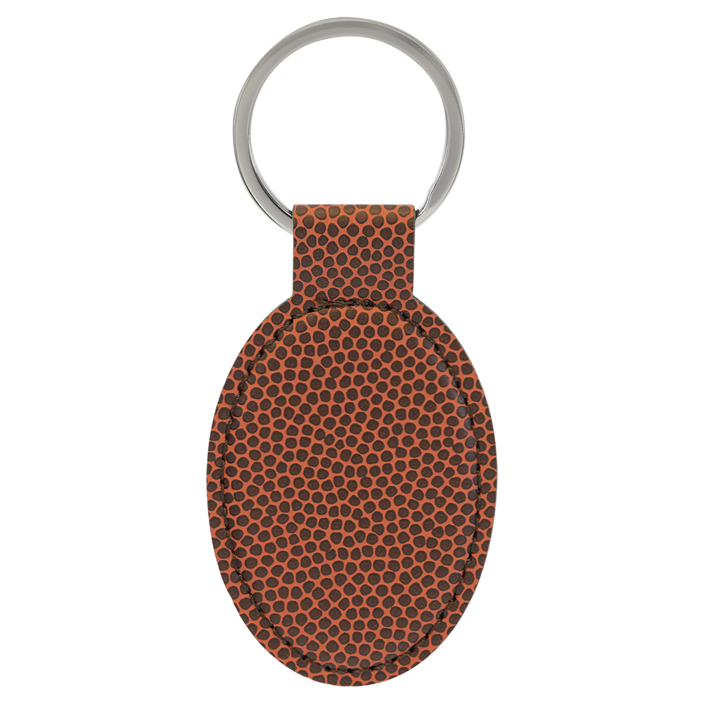 3" x 1.75" Football Oval Leatherette Keychain – item GFT2372 image 2