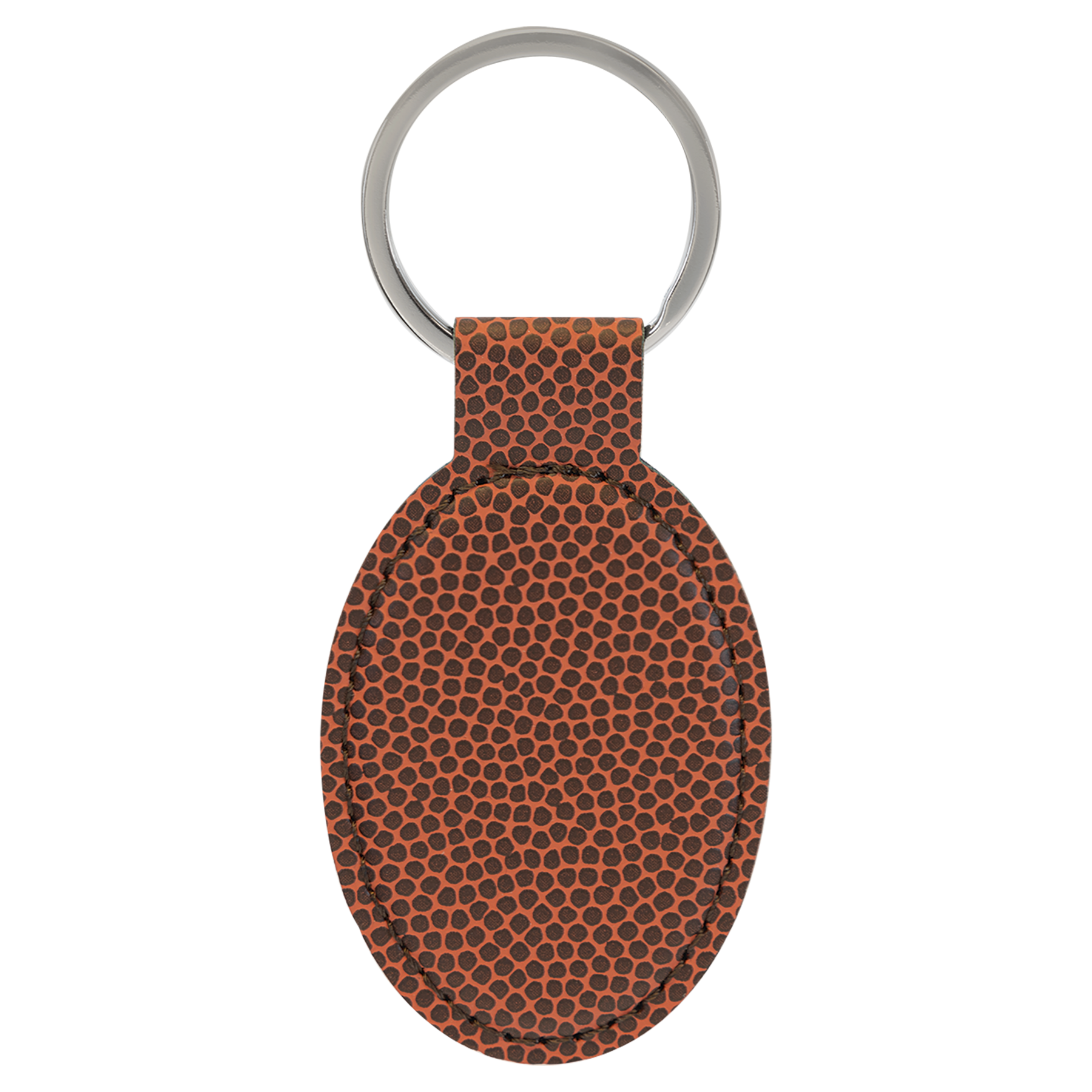 3" x 1.75" Football Oval Leatherette Keychain – item GFT2372 image 2
