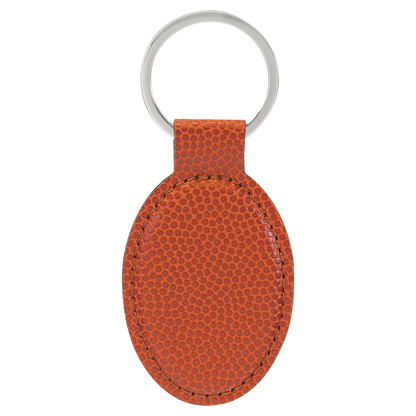 3" x 1.75" Basketball Oval Leatherette Keychain – item GFT2373 image 2