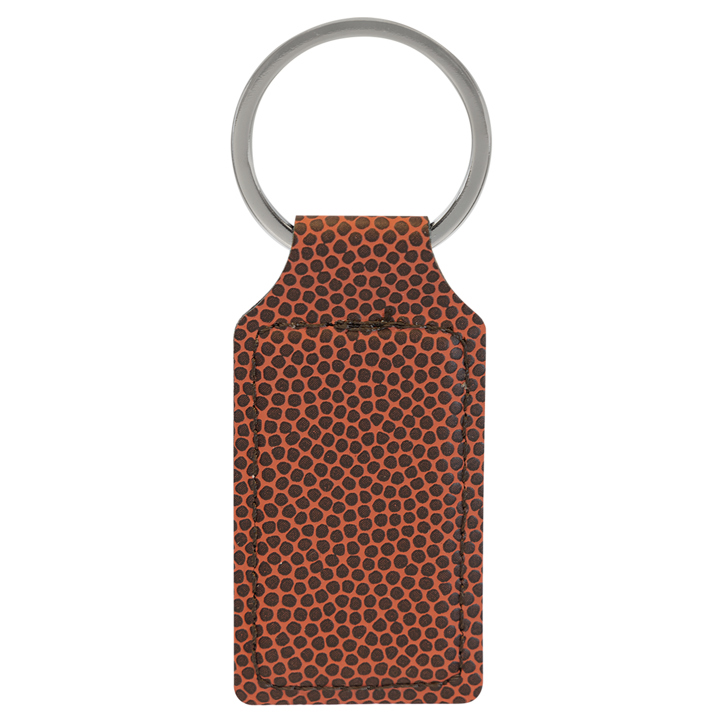 2.75" x 1.25" Football Rectangle Leatherette Keychain – item GFT2382 image 2