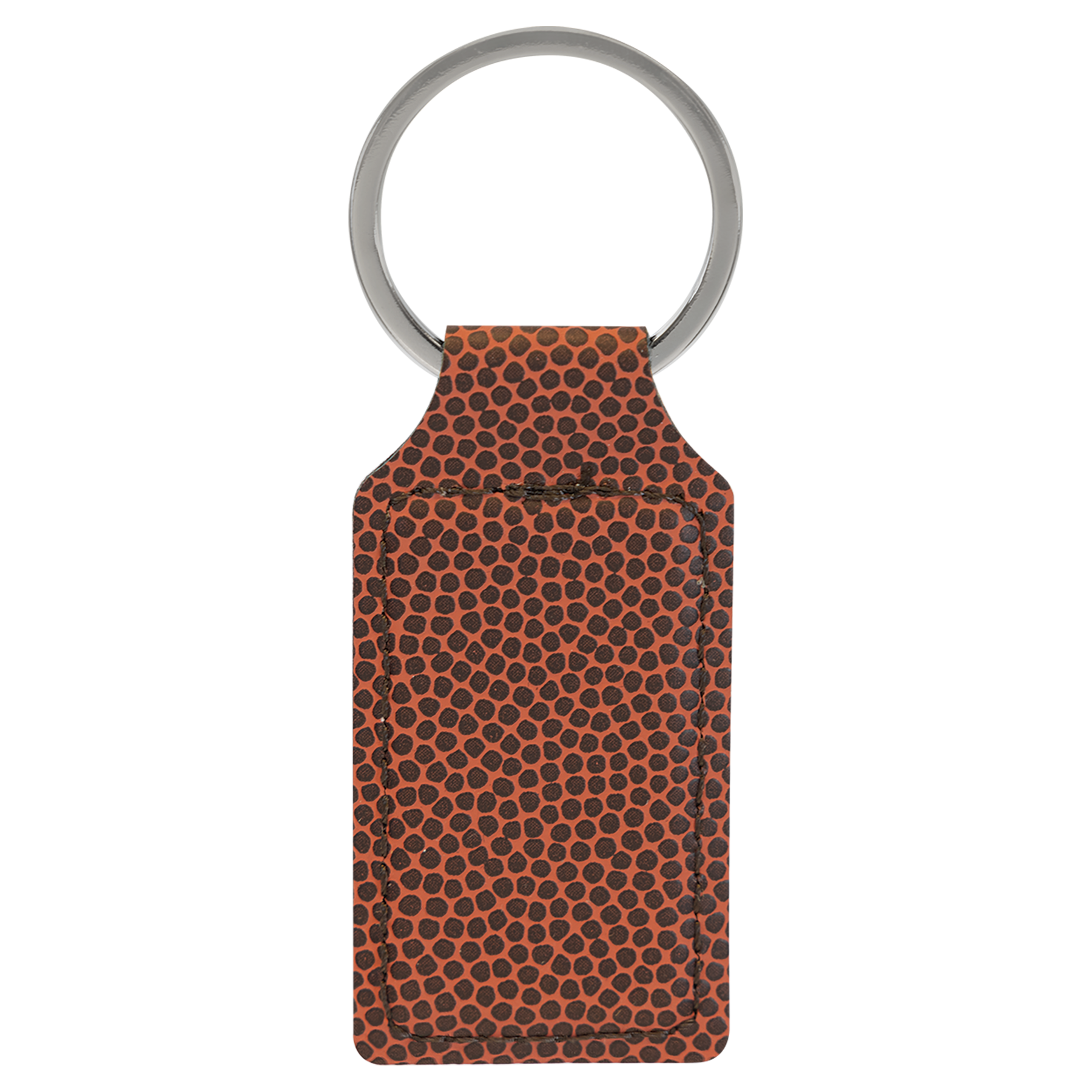 2.75" x 1.25" Football Rectangle Leatherette Keychain – item GFT2382 image 2