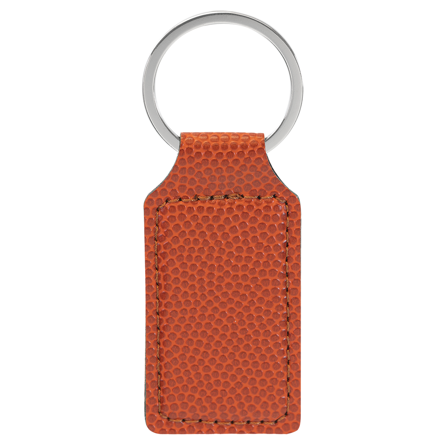 2.75" x 1.25" Basketball Rectangle Leatherette Keychain – item GFT2383 image 2
