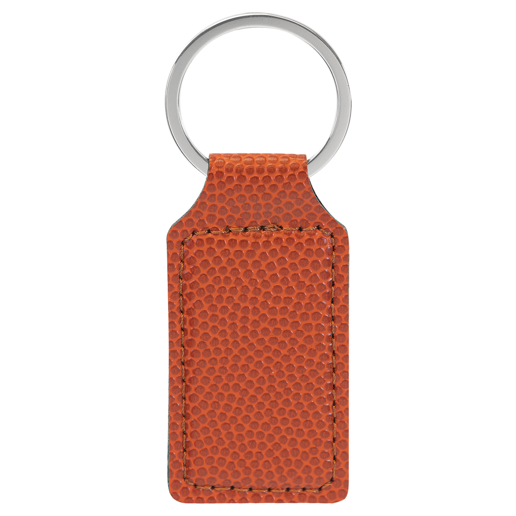 2.75" x 1.25" Basketball Rectangle Leatherette Keychain – item GFT2383 image 2