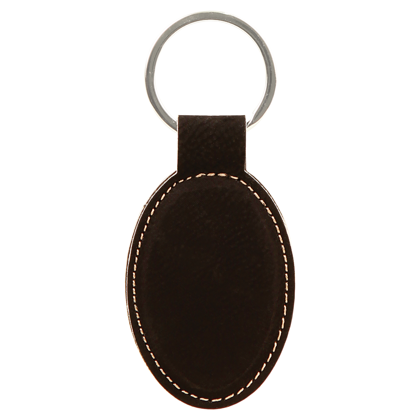 3" x 1.75" /Gold Oval Leatherette Keychain – item GFT241A image 3