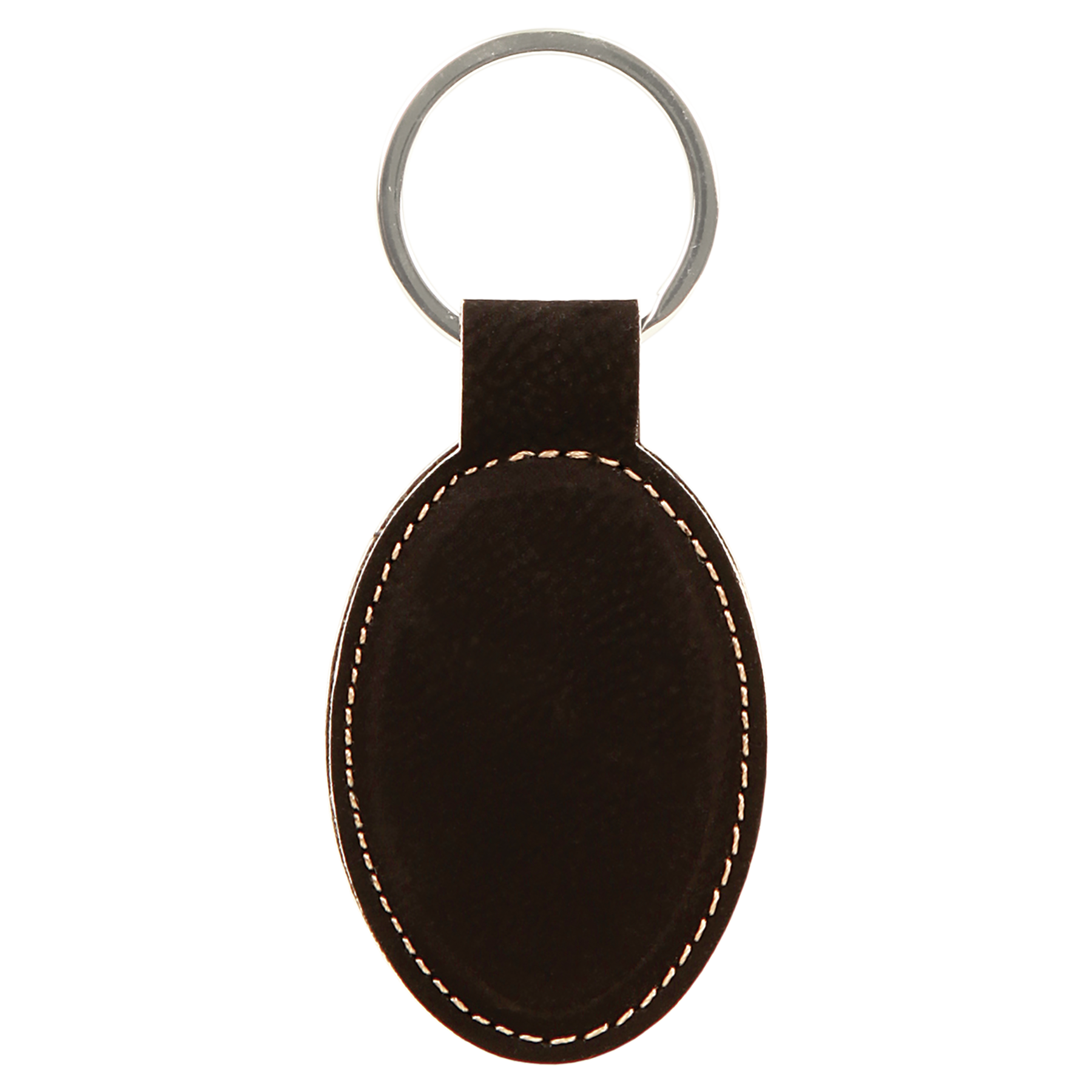 3" x 1.75" /Gold Oval Leatherette Keychain – item GFT241A image 3
