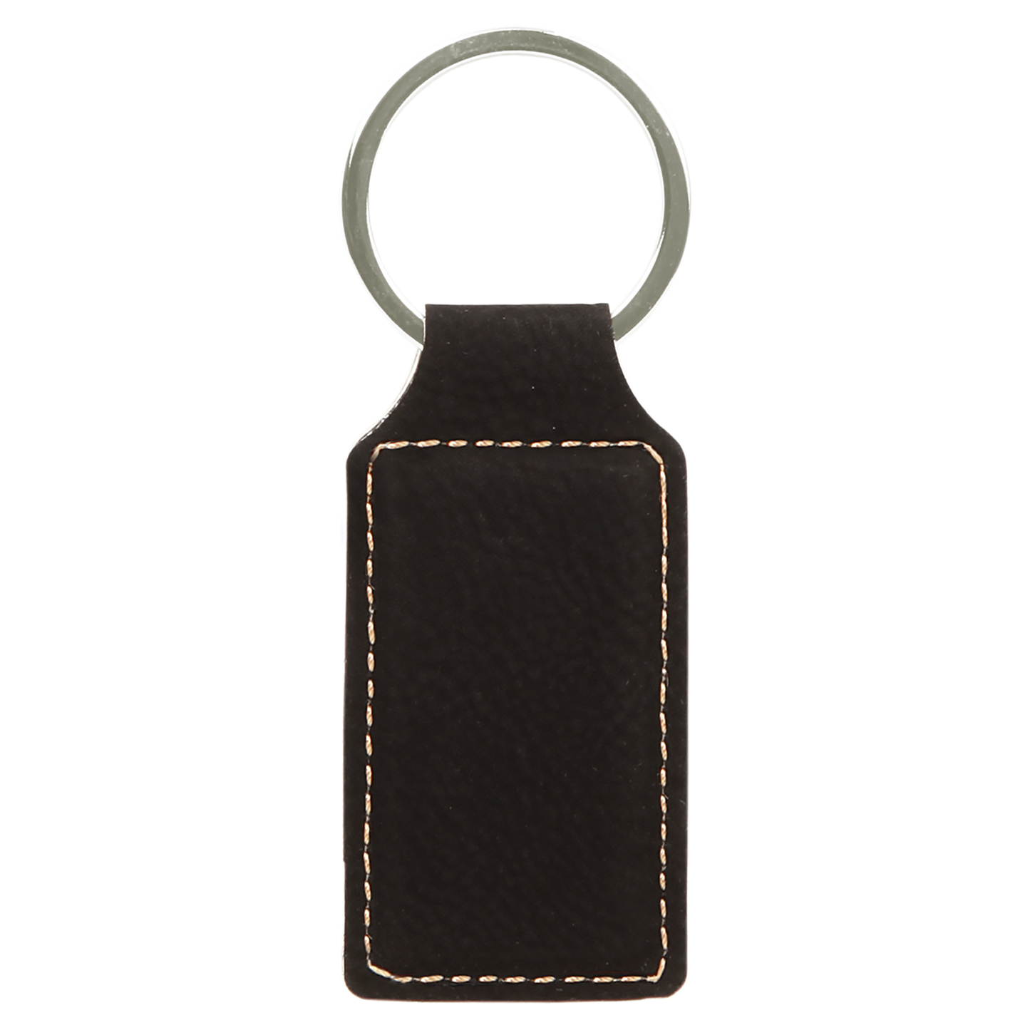 2.75" x 1.25" /Gold Rectangle Leatherette Keychain – item GFT242A image 3