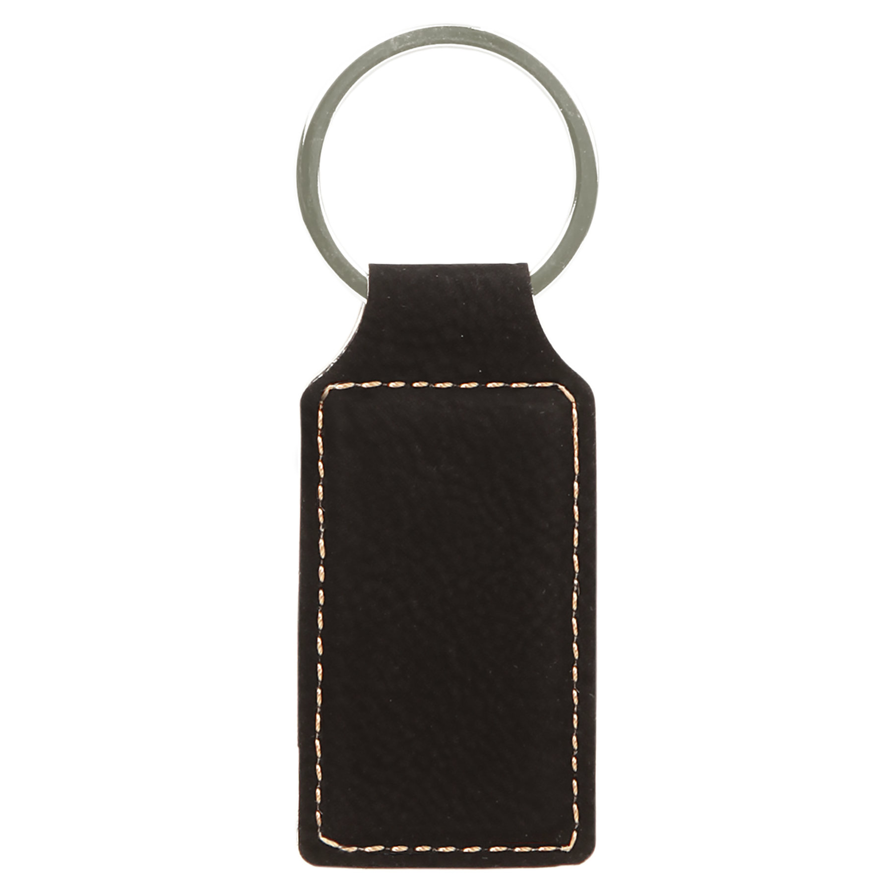 2.75" x 1.25" /Gold Rectangle Leatherette Keychain – item GFT242A image 3