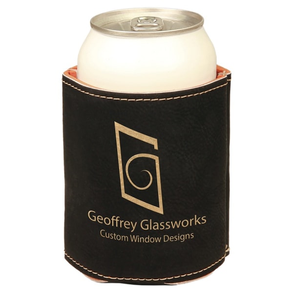 3.75" Laserable Leatherette Beverage Holder – item GFT-2 image 3