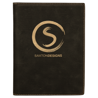 7" x 9" /Gold Leatherette Small Portfolio – item GFT254A