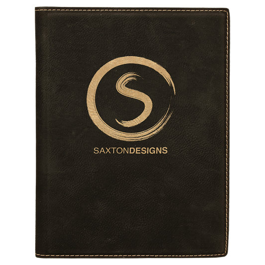 7" x 9" /Gold Leatherette Small Portfolio – item GFT254A