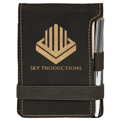 3.25" x 4.75" /Gold Leatherette Mini Notepad – item GFT255A image 4