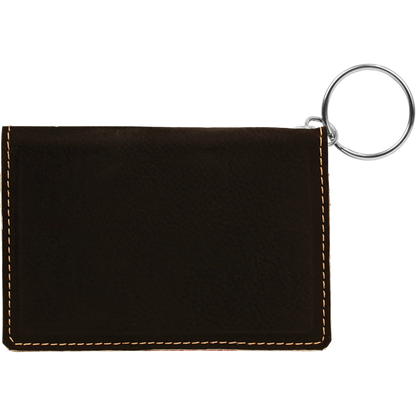 4.25" x 3" /Gold Leatherette Keychain ID Holder – item GFT258A image 3