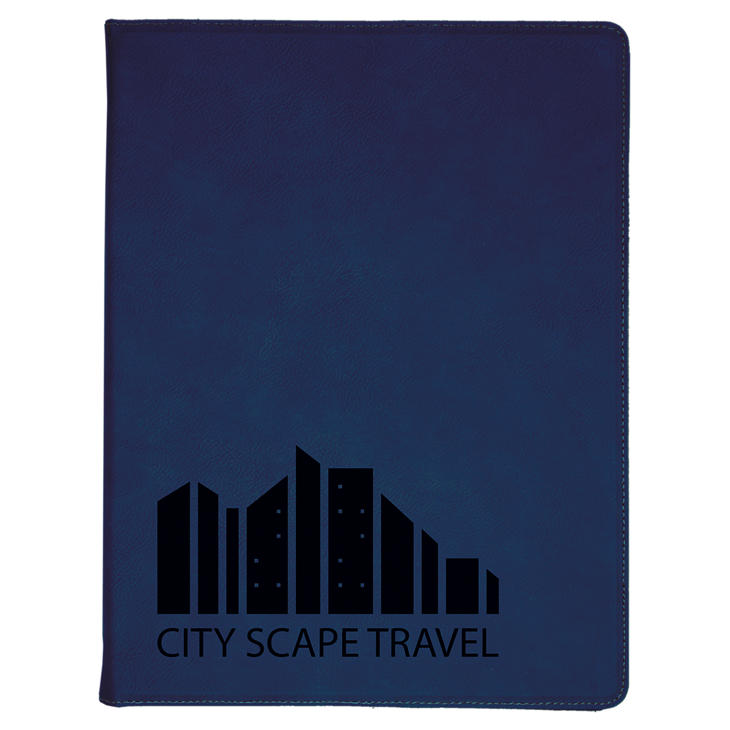 9.5" x 12" Blue/Black Leatherette Portfolio – item GFT347