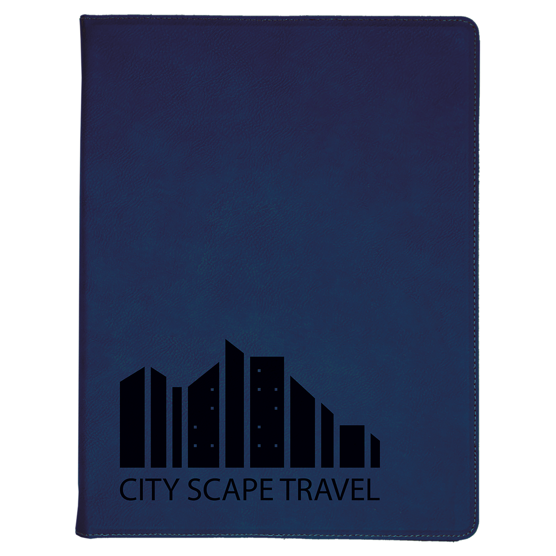 9.5" x 12" Blue/Black Leatherette Portfolio – item GFT347