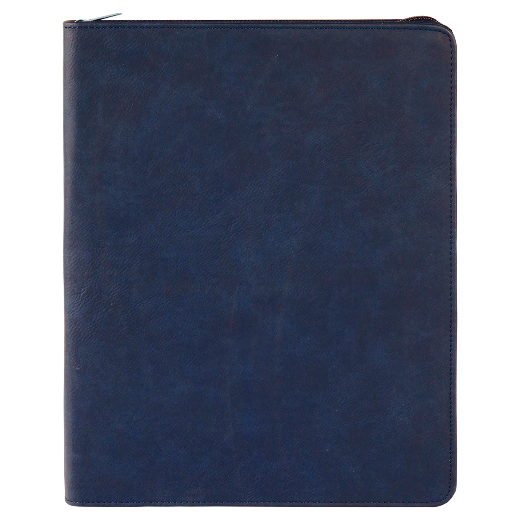 9.5" x 12" Blue/Black Leatherette Zipper Portfolio – item GFT355 image 5