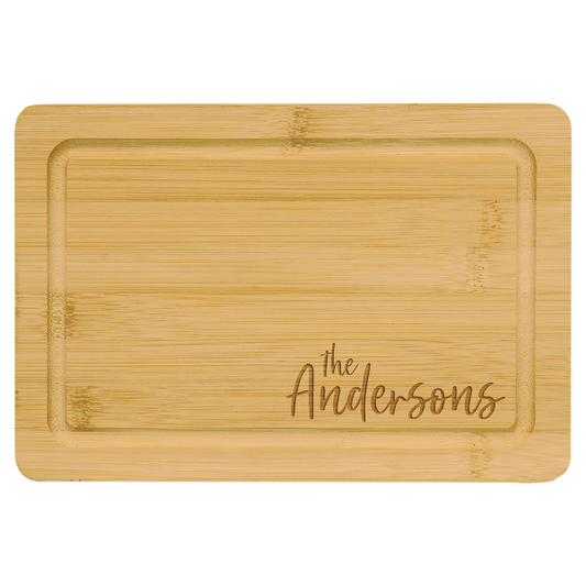 9" x 6" Bamboo Cutting Board with Drip Ring – item GFT440