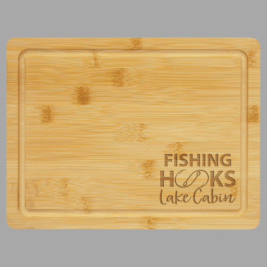 Bamboo Cutting Board with Drip Rings – item GFT442
