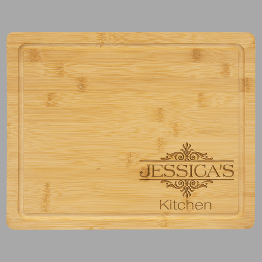 Bamboo Cutting Board with Drip Ring – item GFT443