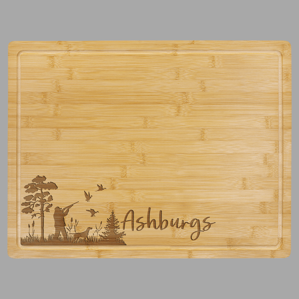 Natural Bamboo Cutting Board with Drip Ring – item GFT444
